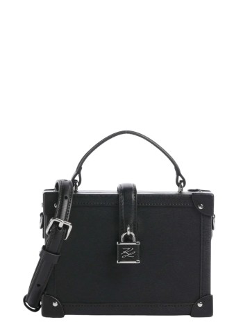 karl lagerfeld crossbody womank/autograph padlock sm trunk - b1w30100 1av