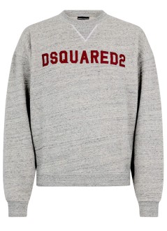 dsquared sweater manshort & wide fit crewneck - s74gu0937d25026 856m