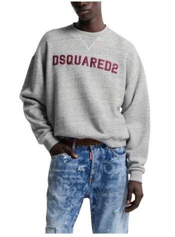 dsquared sweater manshort & wide fit crewneck - s74gu0937d25026 856m 2