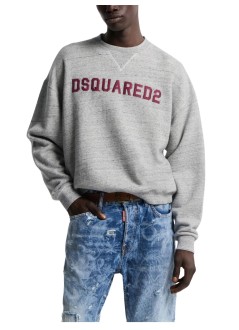 dsquared sweater manshort & wide fit crewneck - s74gu0937d25026 856m