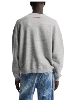 dsquared sweater manshort & wide fit crewneck - s74gu0937d25026 856m