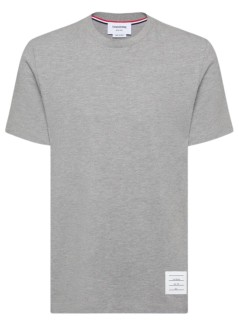 thom browne camiseta hombre short sleeve tee w/ engineered 4 bar stripe in classic piqu - mjs123a00050 055