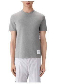 thom browne camiseta hombre short sleeve tee w/ engineered 4 bar stripe in classic piqu - mjs123a00050 055