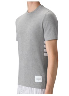 thom browne camiseta hombre short sleeve tee w/ engineered 4 bar stripe in classic piqu - mjs123a00050 055