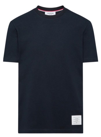thom browne camiseta hombre short sleeve tee w/ engineered 4 bar stripe in classic piqu - mjs123a00050 415