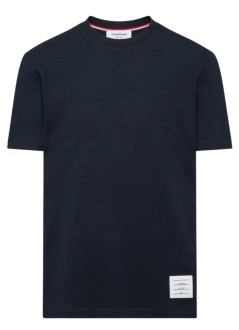 thom browne camiseta hombre short sleeve tee w/ engineered 4 bar stripe in classic piqu - mjs123a00050 415
