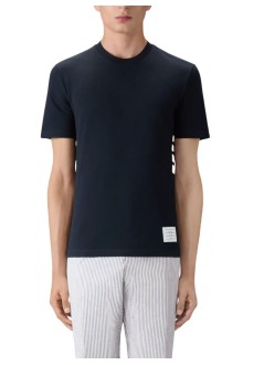 thom browne camiseta hombre short sleeve tee w/ engineered 4 bar stripe in classic piqu - mjs123a00050 415
