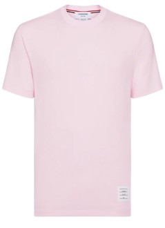 thom browne camiseta hombre short sleeve tee w/ engineered 4 bar stripe in classic piqu - mjs123a00050 680