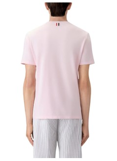 thom browne camiseta hombre short sleeve tee w/ engineered 4 bar stripe in classic piqu - mjs123a00050 680