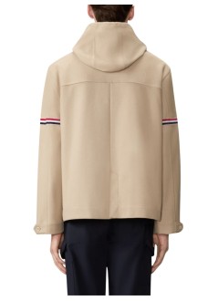 thom browne outerwear hombre oversized zip up parka in double face tech twill + eng rwb - mjt567aj0250 260