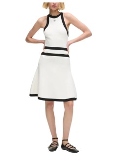 karl lagerfeld vestido mujer belt detail knit dress - b1w13004 101