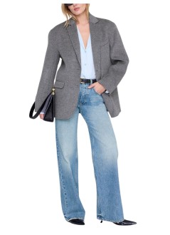 anine bing camiseria mujer bethany shirt - a0711597lh28 light blue