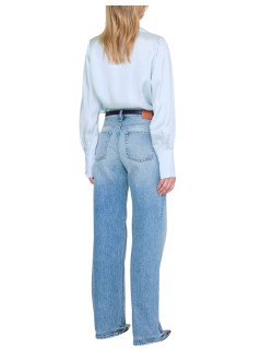 anine bing camiseria mujer bethany shirt - a0711597lh28 light blue