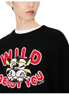 kenzo sudadera hombre kenzo wild tiger jumper - fg55pu7853lo 99j