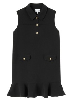 ganni vestido mujer future twill suiting mini dress w. frill - a1030135 099