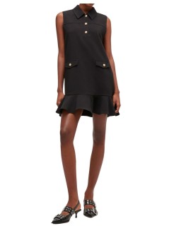 ganni vestido mujer future twill suiting mini dress w. frill - a1030135 099