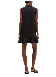 ganni vestido mujer future twill suiting mini dress w. frill - a1030135 099