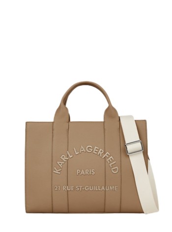 karl lagerfeld handbag womank/rsg md square tote peb emb - b1w30041 1lg