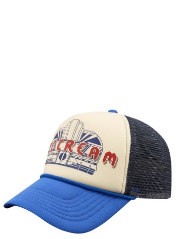 icecream cap manicecream diner trucker cap - ic25464 ecru blue