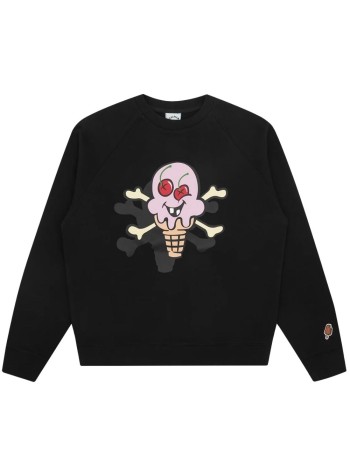 icecream sweater mancones & bones crewneck - ic254104 black
