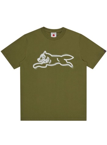 icecream t-shirt manspray paint running dog t-shirt - ic25440 green
