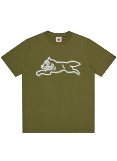 icecream camiseta hombre spray paint running dog t-shirt - ic25440 green