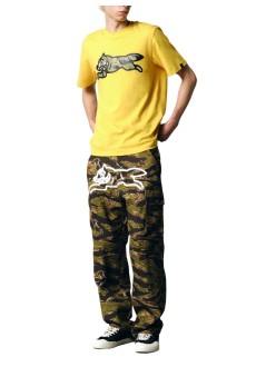 icecream t-shirt mantiger stripe running dog t-shirt - ic25437 yellow