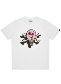 icecream t-shirt mancones & bones t-shirt - ic25491 white