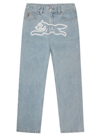 icecream denim manrunning dog double scoop denim pant - icd002 heavy wash blue