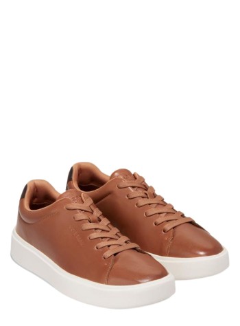 cole haan sneaker mangrand crosscourt traveler sneaker - c36657 british tan ch dark chocolate egret 2