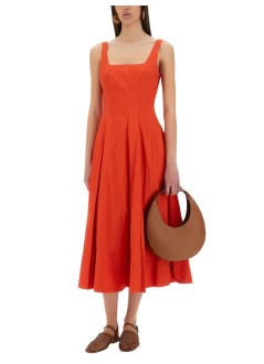 staud vestido mujer wells dress - r25s2250poa cay