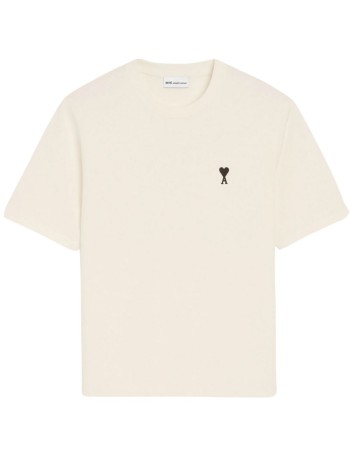 ami t-shirt manboxy fit short sleeves adc teeshirt with signature print at - uts387726 136