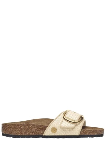 birkenstock sandalia mujer madrid big buckle tex - 1029035 natural