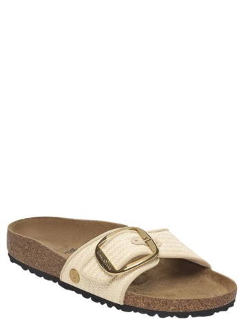 birkenstock sandalia mujer madrid big buckle tex - 1029035 natural 2