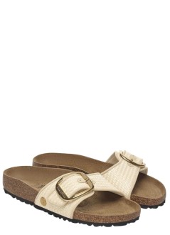 birkenstock sandalia mujer madrid big buckle tex - 1029035 natural