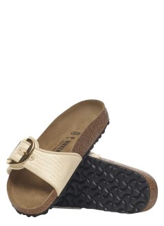 birkenstock sandalia mujer madrid big buckle tex - 1029035 natural