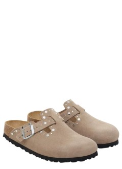 birkenstock zueco mujer boston rivet - 1030418 taupe