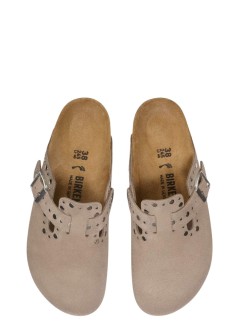 birkenstock zueco mujer boston rivet - 1030418 taupe