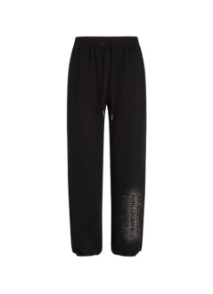 karl lagerfeld pant  womanlogo rhinestone sweatpants - b1w10020 999