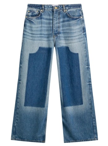 ganni pantalon jeans mujer light weight denim baggy jeans - a1100060 091