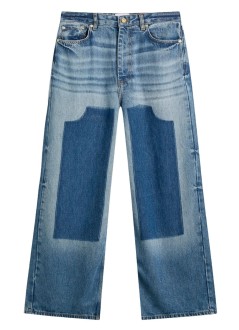 ganni pantalon jeans mujer light weight denim baggy jeans - a1100060 091