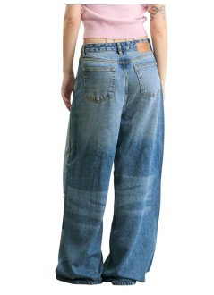ganni pantalon jeans mujer light weight denim baggy jeans - a1100060 091
