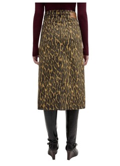 ganni skirt womanprint denim midi skirt - a1090043 894
