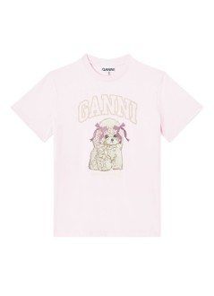 ganni top mujer basic cotton jersey t-shirt - a1050062 868
