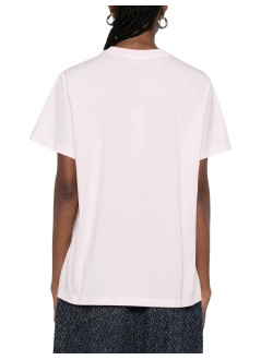 ganni top mujer basic cotton jersey t-shirt cowboy bear print - a1050074 868