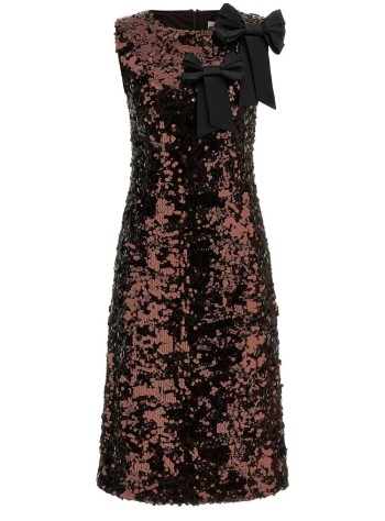 ganni vestido mujer velvet sequins straight midi dress - a1030202 zwx