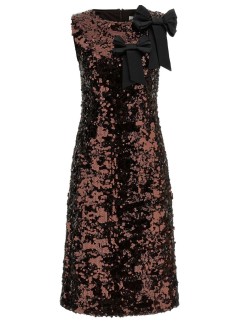 ganni vestido mujer velvet sequins straight midi dress - a1030202 zwx