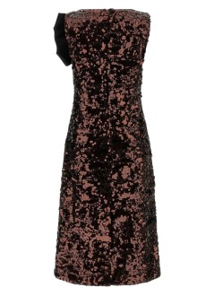 ganni vestido mujer velvet sequins straight midi dress - a1030202 zwx