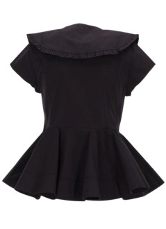 ganni blusa mujer stretch cotton peter pan collar shirt - a1040093 099