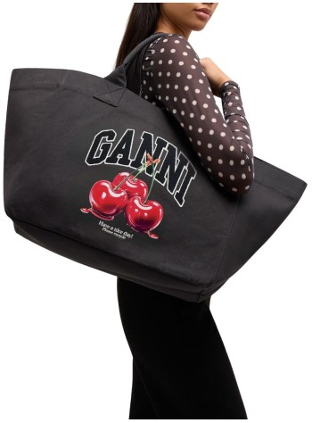 ganni handbag mujer shopper xxl cherry printed - b2110037 252 2